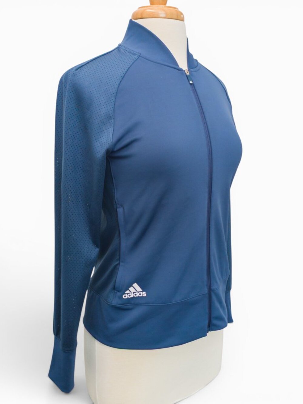 SOLD - Adidas Crew-Navy Perforated Full-Zip Golf Jacket | NWT Women’s S - Picture 2 of 16